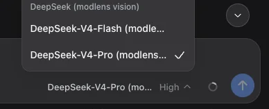 DeepSeek Harness ModLens 插件选择视觉模型通道