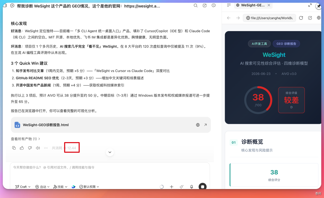 WorkBuddy 生成 GEO 报告
